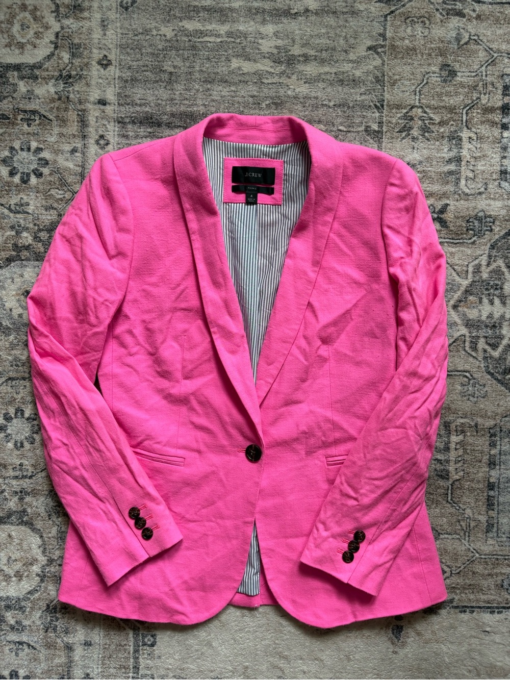 J. Crew parke pink wool blazer size 4 - Picture 3 of 12